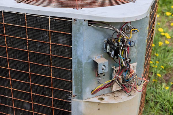 image of an old air conditioning unit that needs an AC unit replacement