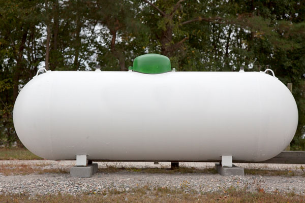 image of a large home propane tank