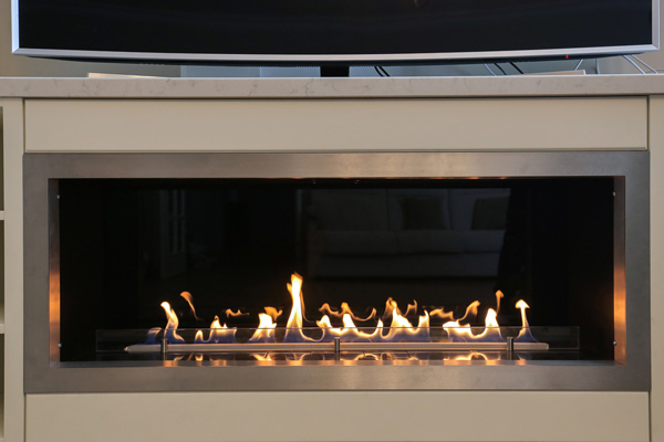 image of a propane fireplace after a propane fireplace installation