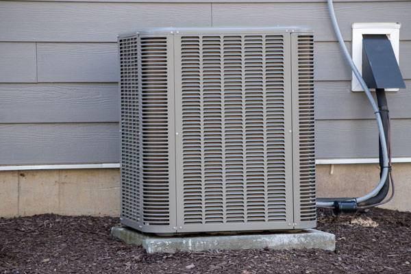 air conditioner condenser depicting central forced-air system