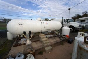 Taylor Energy propane tank and truck