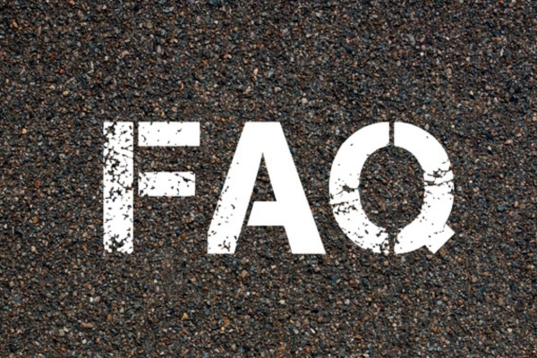FAQ spray painted on concrete depicting questions about