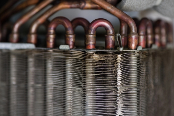 image of an evaporator coil of an air conditioner