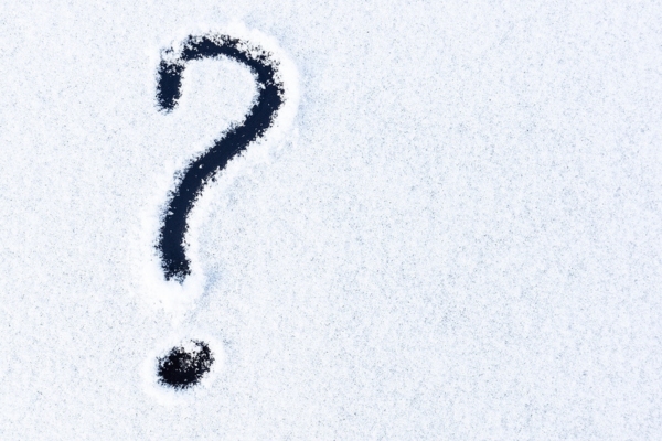 question mark doodled on snow depicting FAQS about EK System 2000 Boiler Upgrade
