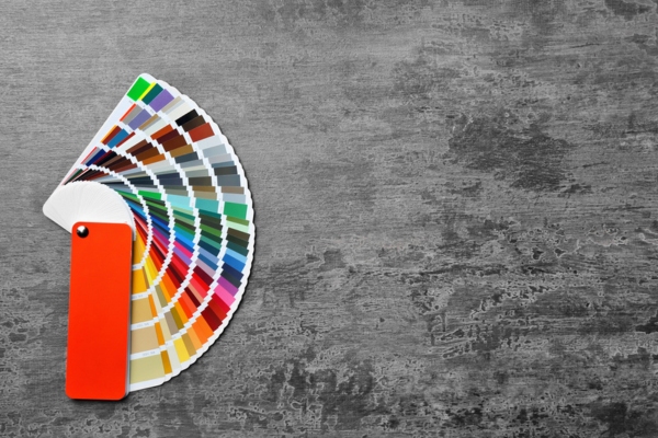 color palette samples against gray background depicting importance of color for safety