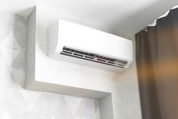 ductless air conditioner installed in a room