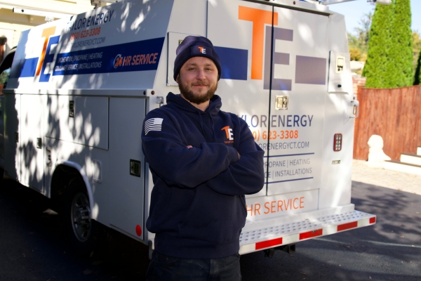 Taylor Energy HVAC technician and service van