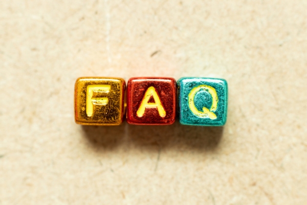 FAQ spelled using metallic letter beads depicting questions about Heating Oil Tank Sludge