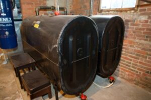 image of two heating oil tanks
