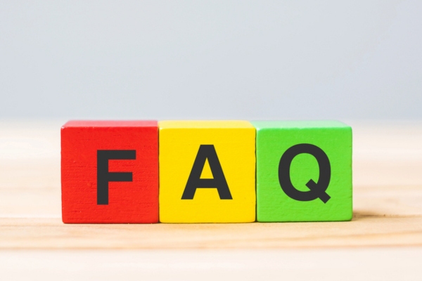 FAQ spelled using colorful wooden letter cubes depicting questions about Heating Oil Filter Replacement