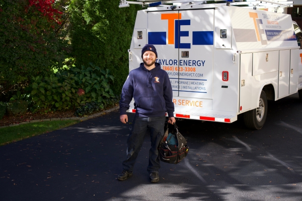 Taylor Energy HVAC technician and service van