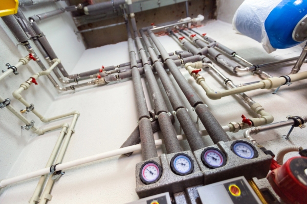 image of insulated pipes of a home