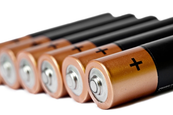 image of batteries arranged in a row