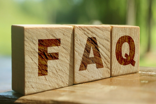 FAQ spelled using wooden letter chips depicting HVAC Technology questions