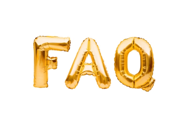 FAQ spelled using gold letter balloons depicting Spring Plumbing Leaks questions