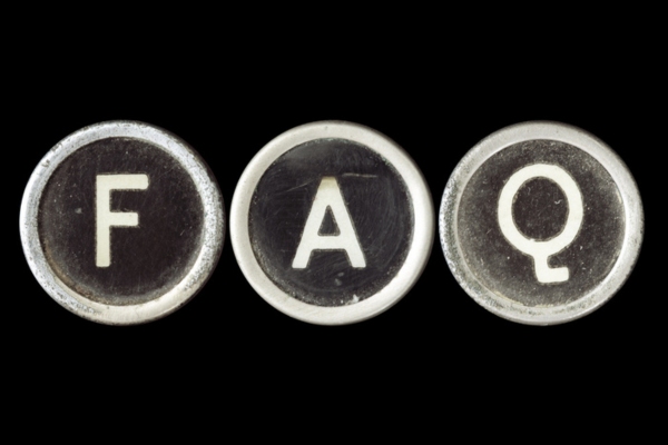 FAQ spelled using typewriter letter keys depicting Heating Oil Tank Corrosion questions