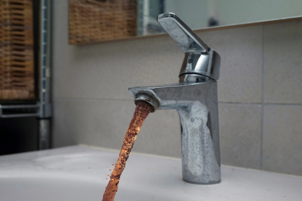 brown water coming from tap